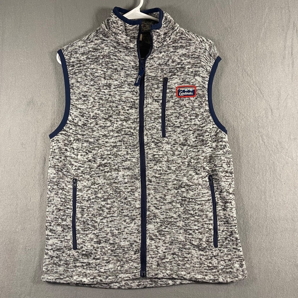 St Louis Cardinals 2021 College Night Sweater Fleece Vest Adult M Busch Stadium
